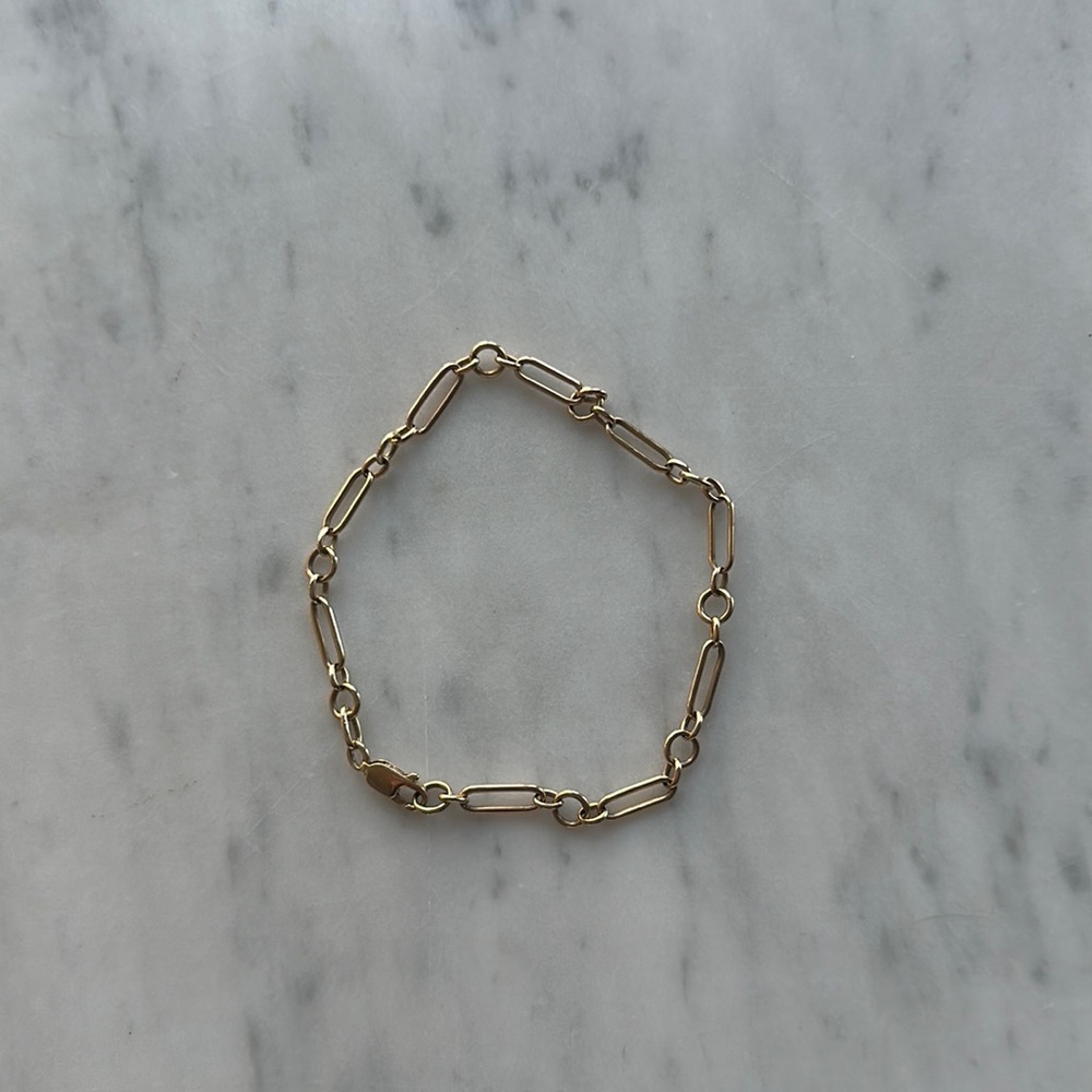 14K Paperclip Bracelet